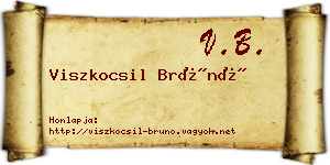 Viszkocsil Brúnó névjegykártya